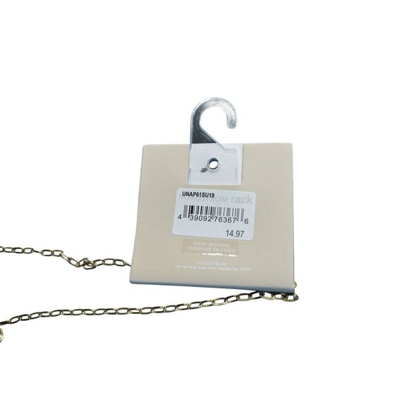 14th & Union Gold Necklace With Faceted Orange Pendant - Picture 3 of 5